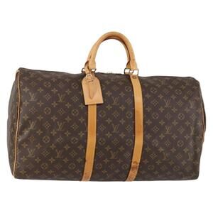LOUIS VUITTON Monogram Keepall 55 Boston Bag M41424 LV Auth 154819